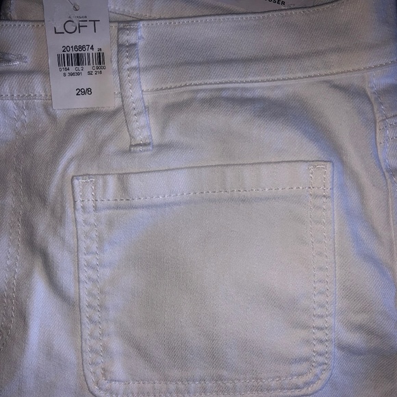 Ann Taylor Loft White Denim Trouser Jeans - Picture 3 of 3